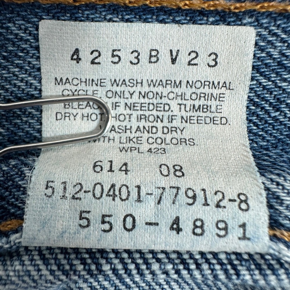 VTG 90s Levi's 550 Jeans Mens 36x31 Made in USA Light Wash Relaxed Fit Grunge - Picture 9 of 9